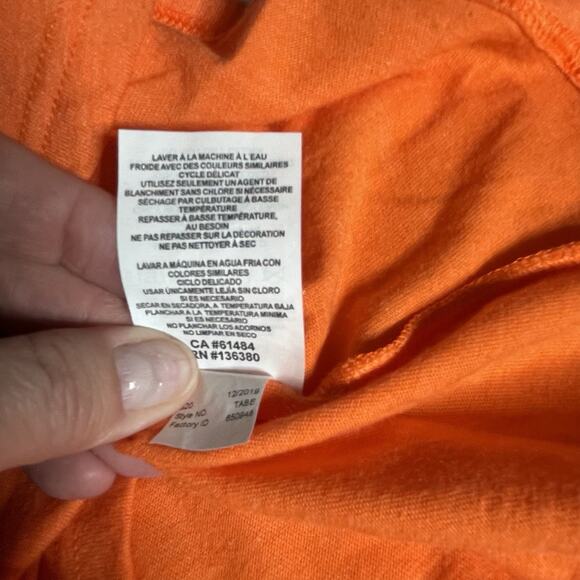 Houston Astros Baseball women’s S/S T-shirt Size M Orange Blue V Neck - Picture 4 of 5